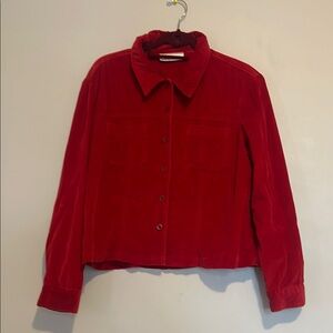Bold Red Corduroy Jacket